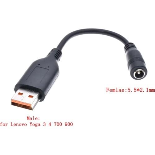 Power Converter Cable Adapter for Lenovo Yoga 3 yoga 4 pro yoga 700 900 miix 700 ideapad 700s 5.5x2.1 turn red revel USB