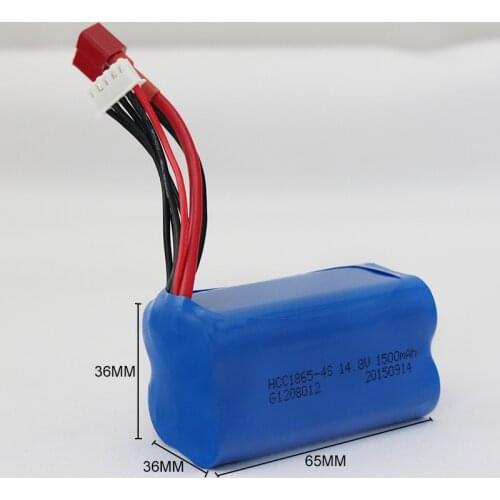 QS8006-014 14.8V 1500MAH 4S 25C T Plug Lipo LiPo Battery For QS8006 RC Quadcopter Drone Helicopter Airplane Toy Parts