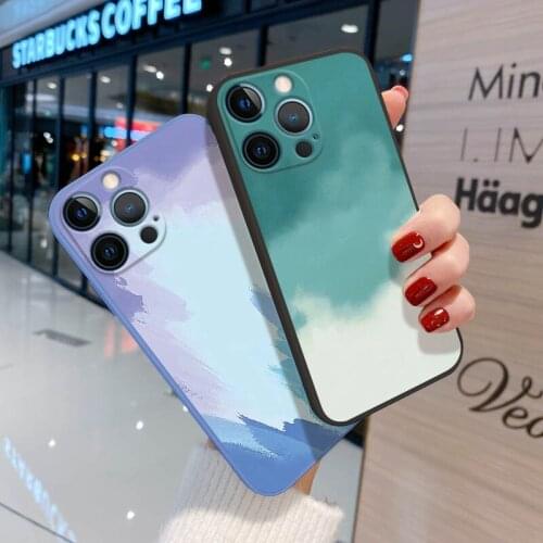 Watercolor Case For Iphone 11 Cases Cover Iphone 12 Pro Max Mini XR 7 8 Plus SE 2020 6 6s X Xs Camera Protection Silicon Fundas