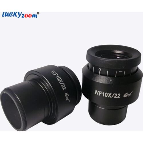 Lucky Zoom Brand WF10X/22MM Widefield Binocular Trinocular Stereo Microscope Eyepiece 30mm Mount Thread Microscope Accessories