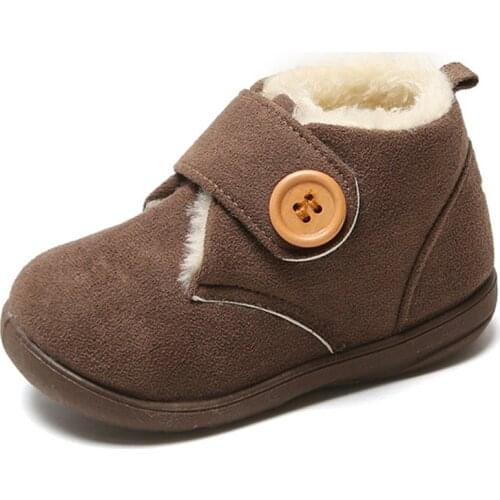 Children Shoes Boys Winter Kids Snow Boots For Girls 1 to 3 Years Old Warm Plush Soft Baby Toddlers First Walking Shoes Non Slip