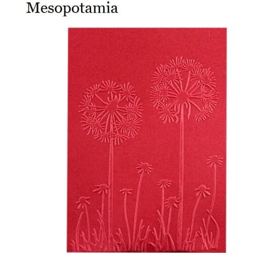 DIY Scrapbooking Grass Dandelion Embossing File Stencil Transparent Roller Spain Template Garden Crafts Stamp Embossing Folders