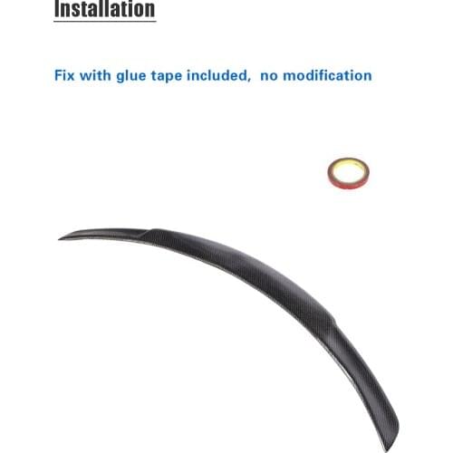 For Mercedes-Benz C-class W205 C200 C250 C300 C350 C63 AMG Sedan 4-Door Carbon Fiber Rear Trunk Wing Spoiler 2014-2021