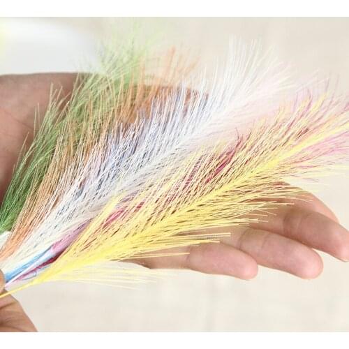 50Pcs/lot Artificial Feather Branch Simulation Plumes Plants Fake Flower Home Wedding Decoration Plumes Phoenix Tail Grass
