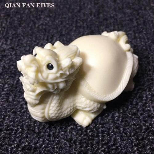 Chinese mascot dragon tortoise statuette Modern art sculpture Lucky Dragon Turtle Home Decor Mini Statue Gift box packaging
