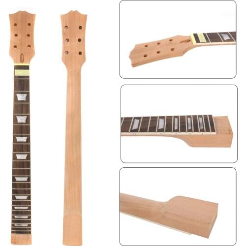 L7 24.75 Inch 628 mm 22Fret Electric Guitar Neck Unfinished MAHOGANY Make and ebony FIngerboard