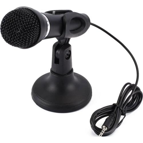 Microphone Computer Condenser Studio Mic 3.5mm socket & Play for Desktop Laptop for Online Chatting Recording Gaming