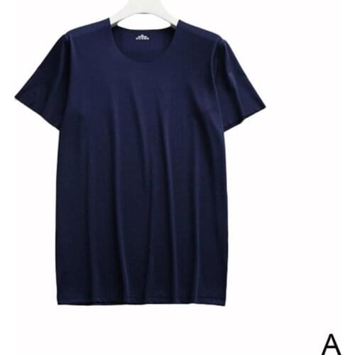 Mannen Ijs zijde korte mouwen Effen kleur naadloze ondergoed kleding nauwsluitende V-hals comfortabel Snel droog hemdjes