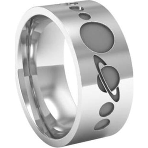 Creativity Interesting Planet Ring Male Female Sterling silver Stainless Steel Rings Fashion Jewelry Aviation Hobbyist Gifts