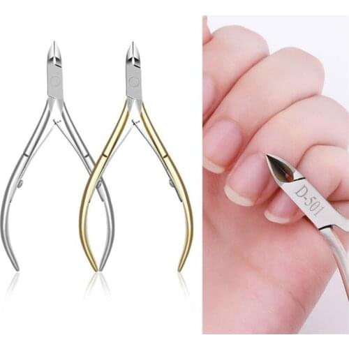 Nail Cuticle Scissors Stainless Steel Manicure Pedicure Tools Golden/Silver/Rainbow Dead Skin Scissor Nipper Clipper Tool