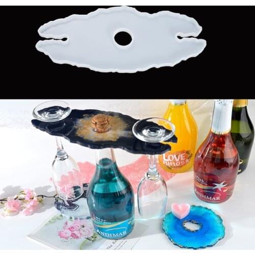 Wine Rack Silicone Mold DIY Epoxy Resin Irregular Red Wine Glass Holder Handmade Crafts Home Decoration Jewelry Making Supplies