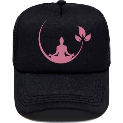 Buddha Yoga Lotos Print Casual Baseball Cap Funny Casual Men Women Parent-child Hats Mesh Visor Outdoor Sun Hat Adjustable Caps