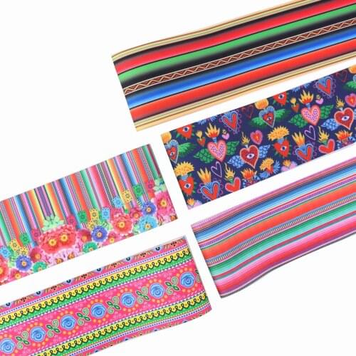 22MM 25MM 38MM 50MM 75mm Printed Pattern on Grosgrain Ribbon for diy ribbon