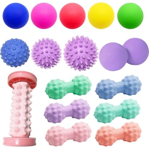 Silicone Yoga Fitness Ball Relieve Muscle Tension Double Ball Foot Spiky Massager Ball Foot Massage Ball Fitness Equipment