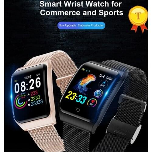 Stainless steel smart band man woman swimming Heart Rate Tracker sports watch wristband pedometer fitness blood pressure