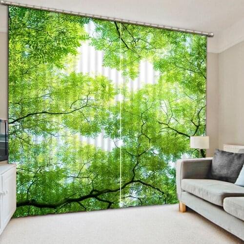 3D Photo Printing Blackout Curtains For Living room Bedding room Hotel Drapes Cortinas fashion nature scenery custom