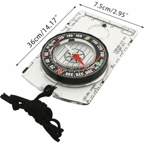 Outdoor Adventure Must Have Compass Hiking Transparent Compass for Camping Lover Orienteering Compass G5AD