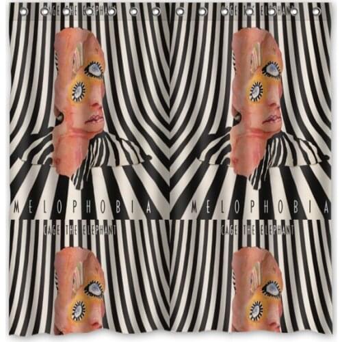 180x180cm Waterproof Fabric Cage The Elephant Mildew Proof Shower Curtain Bathroom Curtains Free Shipping