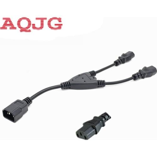 High Quality IEC 320 C14 Male to 2 x C13 Female Y Splitter Cable About 0.32M 1 pcs PDU