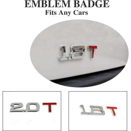 1.8T 2.0T Emissions Emblem Logo Metal 1.8T 2.0T Logo Sticker Emblem Badge Decals for Mazda Renault TOYOTA BMW VW Ford