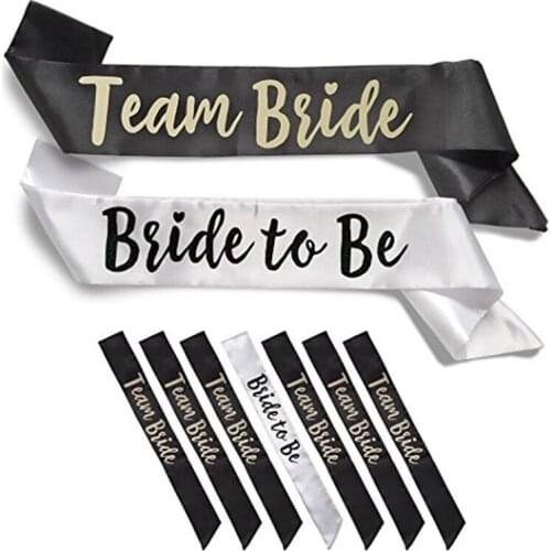 10pcs Bride To Be Team Bride Satin Sash Hen Night Girls for Wedding Bridal Shower Bachelorette Party Decoration Supplies