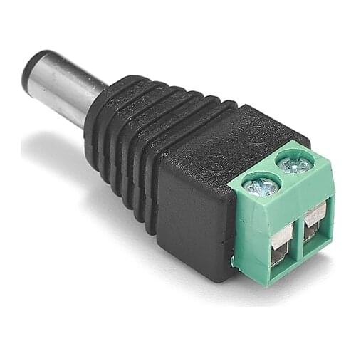 1000pcs 12V DC Power Connector Female Male 5.5 x 2.1mm Jack Plug Adapter For RGBW LED Strip Controller Power Adapter CCTV Camera