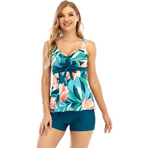 2021 Summer women swimsuit boxer Sexy two Pieces Bikini New Push Up Frenulum Beachwear pringting breathe swim Suit купальник