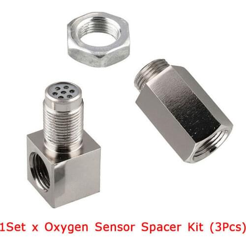 1 Set Car Oxygen Sensor Extender 90 Degree M18x 1.5 02 Bung Adapter Thread Extension Catalytic Joints Spacer Converter Car Parts