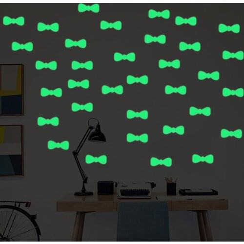 Bow-knot Wall Sticker Glow In The Dark Luminous Fluorescent Baby Wall Stickers Home Decor Decals