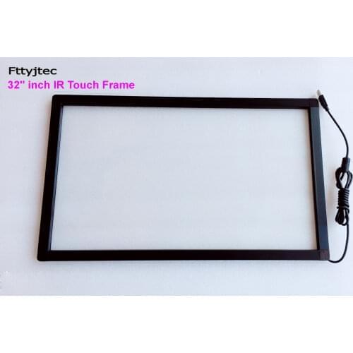 Free Shipping! Fttyjtec 32 inch USB IR Multi touch screen overlay;10 points Infrared multi touch screen frame for LED TV