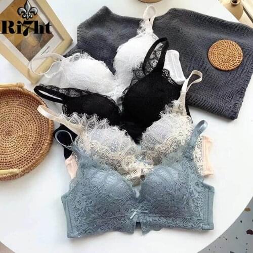 Wireless Bra Push Up Underwear for Women Lingerie Feminina Sexy Intimates Lace Eyelash Bralette