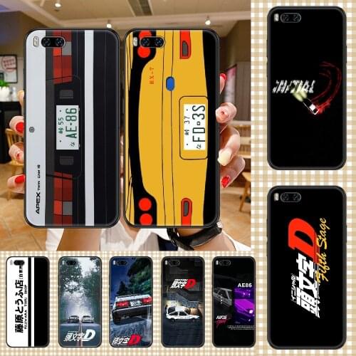 Initial D AE86 Car Phone case For Xiaomi Mi Max Note 3 A2 A3 8 9 9T 10 Lite Pro Ultra black 3D Etui tpu cell cover trend funda