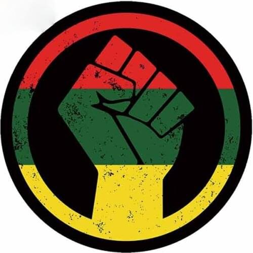 EARLFAMILY 13cm x 12.9cm For RASTA BLACK Creative Car Sticker Windshield Decal Vinyl Material Cartoon Personality Decor