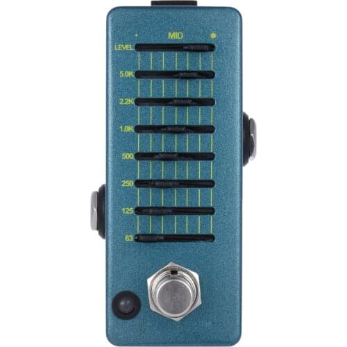 EQ7 Mini Equalizer Guitar Effect Pedal 7-Band EQ Electric Guitar Pedal Aluminum Alloy Body True Bypass