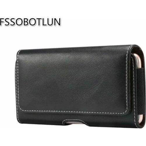 FSSOBOTLUN,For Huawei nova 6 5G/Y9s/nova 5z/Enjoy 10s/Mate 30 Pro Phone Case PU Sheepskin Leather Cover Waist Belt Holsters Bag