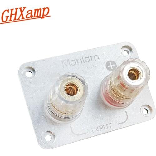 GHXAMP Audio Speaker Binding Post 2-Way Loudspeaker Wiring Terminal Board Crystal Copper Terminal For Audio Accessories DIY 1PC