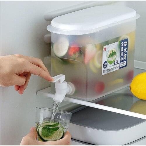 3500ml Water Jug With Tap Cold Kettle Kitchen Lemonade Jug Drinkware Container Heat Resistant Pitcher Juice Decanter For Bar DIY