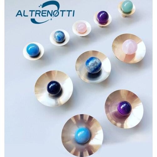 Brass Crystal Round Furniture Wall Hook Nordic For Hotel Kitchen House Behind Door Hat Coat Home Metal Stone Decoration Hardware