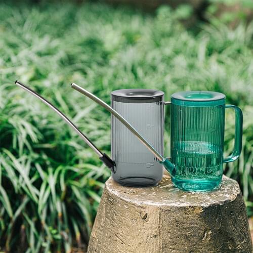 1L Stainless Steel Long-mouth Watering Can Transparent Watering Pot For Spraying And Watering Plants Potted Flowers