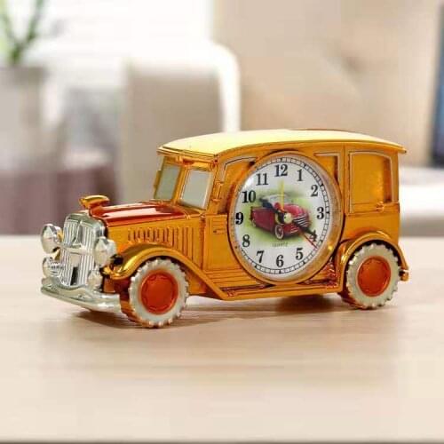 Fashion Car Alarm Clock Student Men Women Clock Childrens Gifts Retro Car Boy Girl Birthday Gift Alarm Clock Decoration E11104