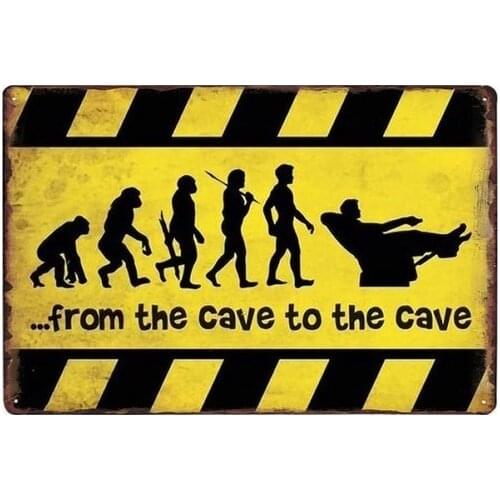 Man Cave Rule Metal Tin Sign Vintage Bar Wall Painting Plaque Mancave Art Poster Home Decor 20x30cm