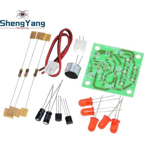 Sound Control LED Melody Lamp Electronic Production Kits Suite Voltage 3V-5.5V LED Sound Control DIY Kit FR-4 A Fiberglass Board