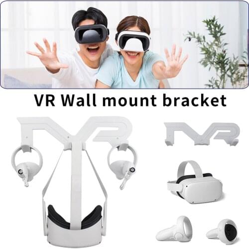 VR Stand Holder Controller Wall Hanger For Oculus Quest 2 Slim Wall Mounted VR Headset Display Holder Bracket Accessories