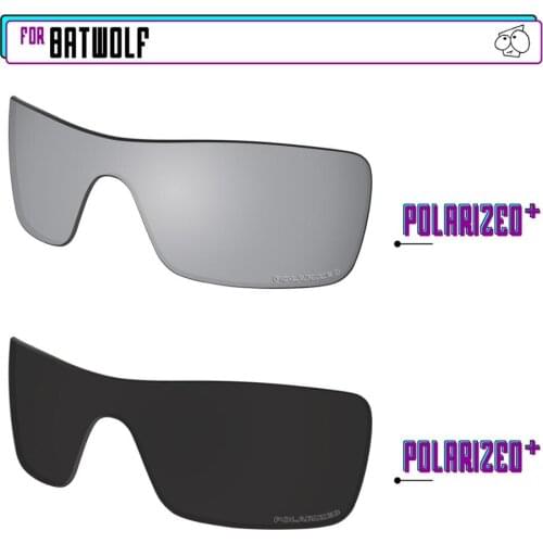 EZReplace Anti Seawater Polarized Replacement Lenses for - Oakley Antix Sunglasses - Black P Plus-Silver P Plus