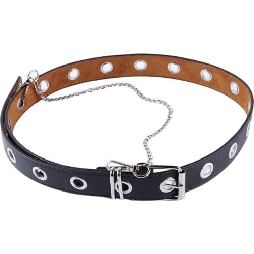 1PCS Fashion Women Punk Black cover the whole strap adjustable Waist Belt for different waist sizes