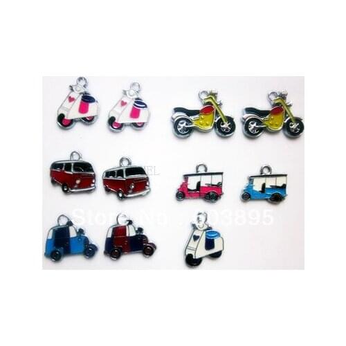 S95512! Free Shipping 100Pcs/Lots Enamel mixed car charms for key charms