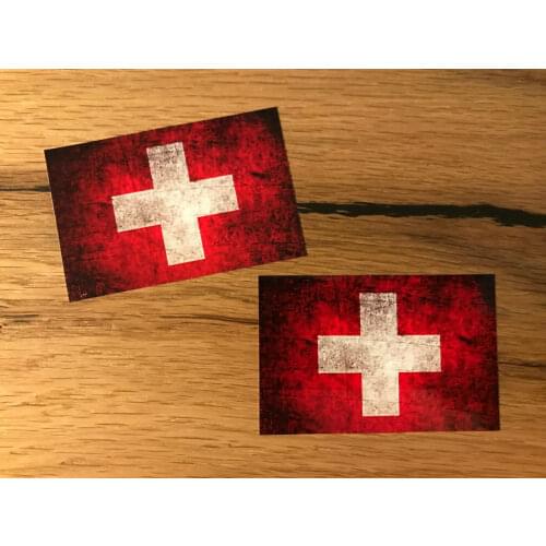 Switzerland Sticker Vintage Flag Flag Offroad Expedition Swiss # 356