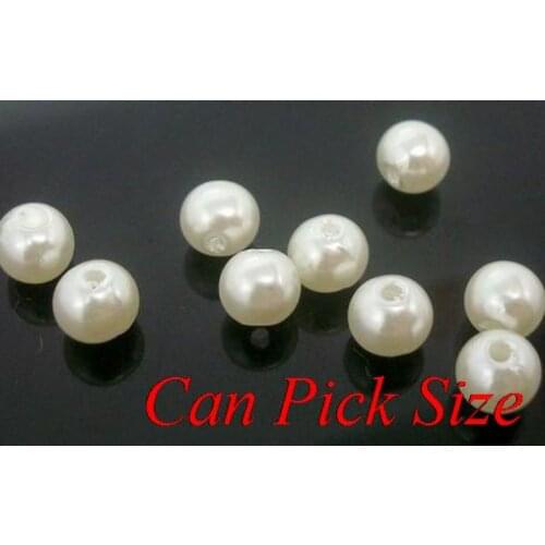 Yrt3 fashion ojoxow white ABS mixed multicolor 4mm 6mm 8mm 10mm 20mm Imitation resin Loose Acrylic Pearl Beads ball Round