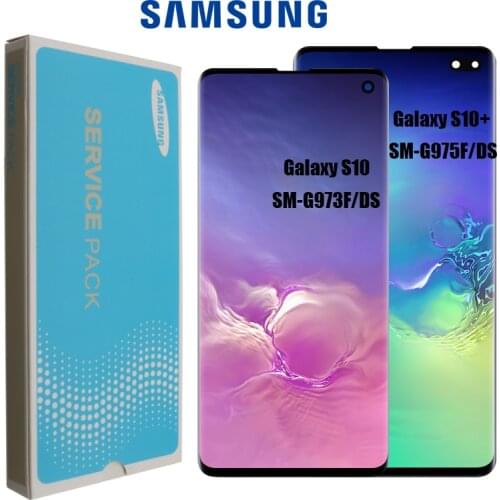 NEW SUPER AMOLED LCD For Samsung Galaxy S10 SM-G973F G973 S10 Plus G975 SM-G975F LCD Display Touch Screen Digitizer Replacement