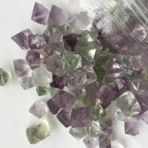 100g Natural fluorite Crystal gemstone octahedron meditation healing chakra raw mini mixed color fluorite crystal specimen gift
